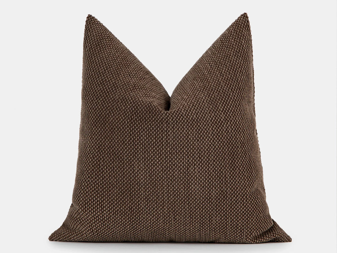 Mocha Spotted Texture Pillow Cover