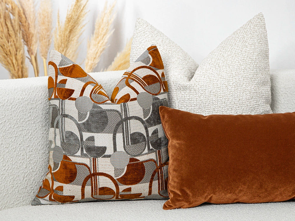Colorful Geometric Velvet Pillow Cover