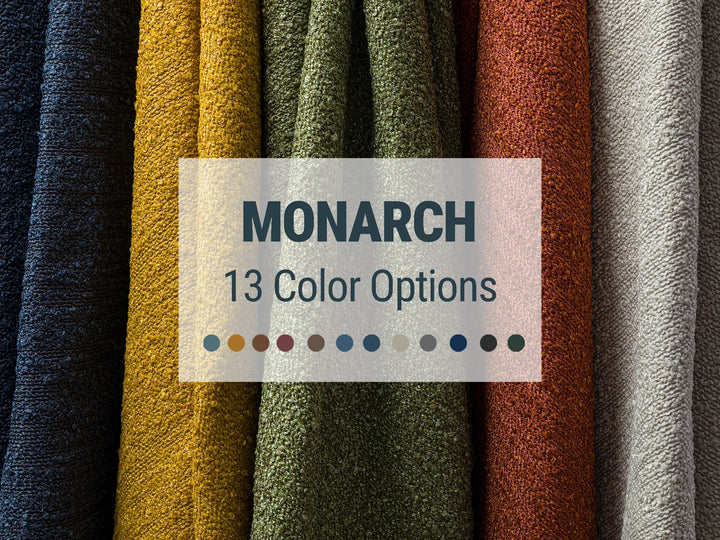 Boucle Textured Upholstery Fabrics - 13 Color Options | Monarch