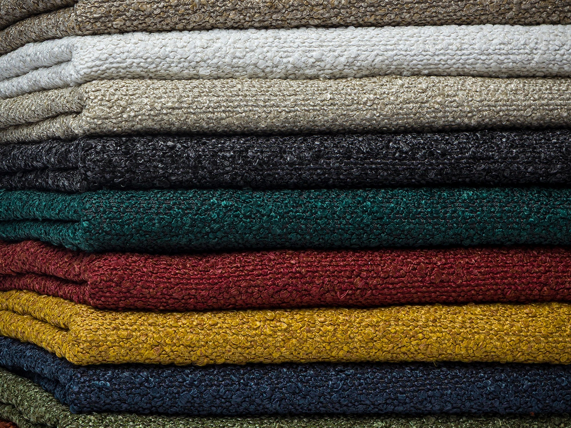 Charcoal Boucle Upholstery Fabric - Textured & Modern