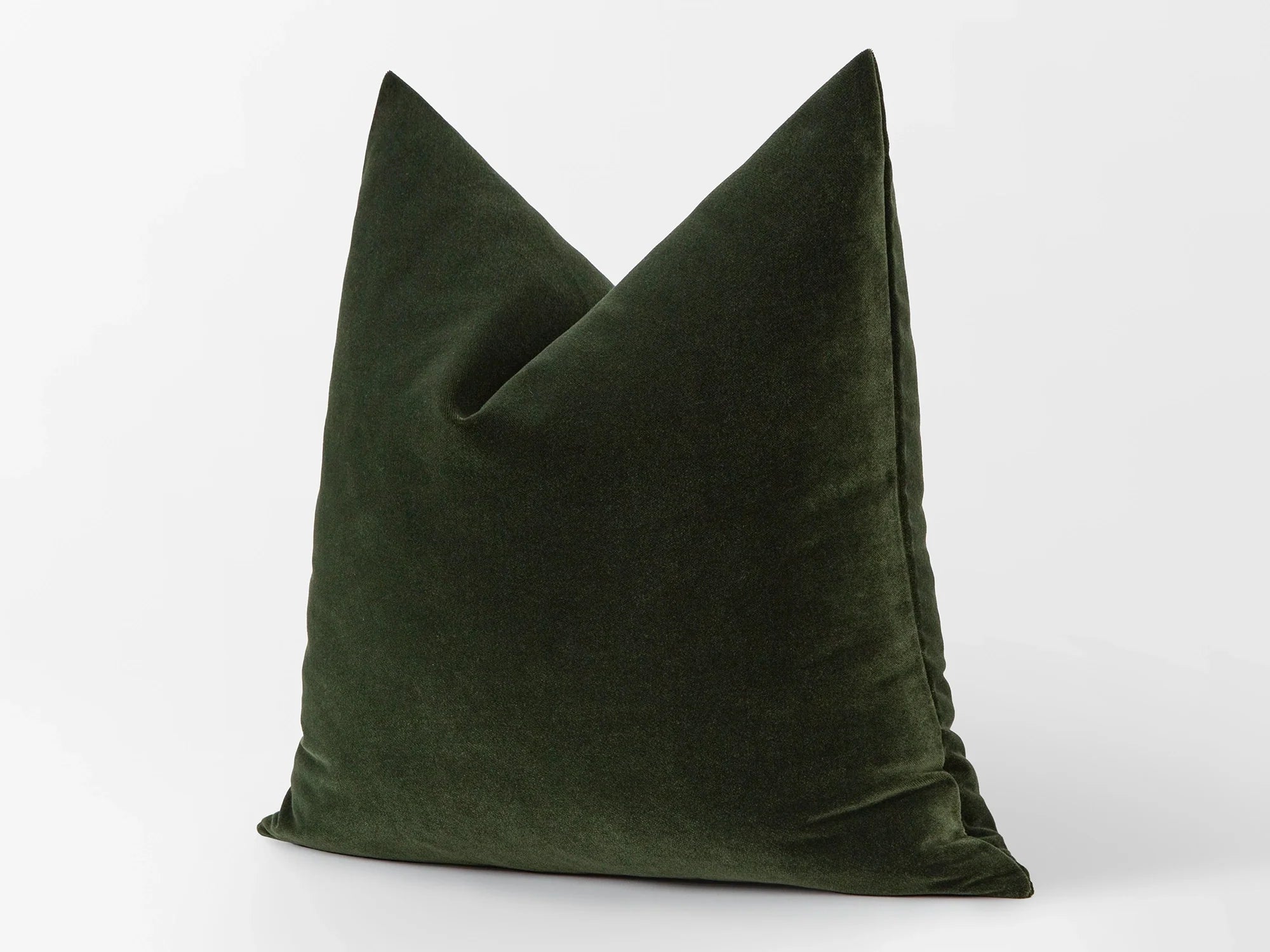 Dark Moss Green Velvet Pillow Cover