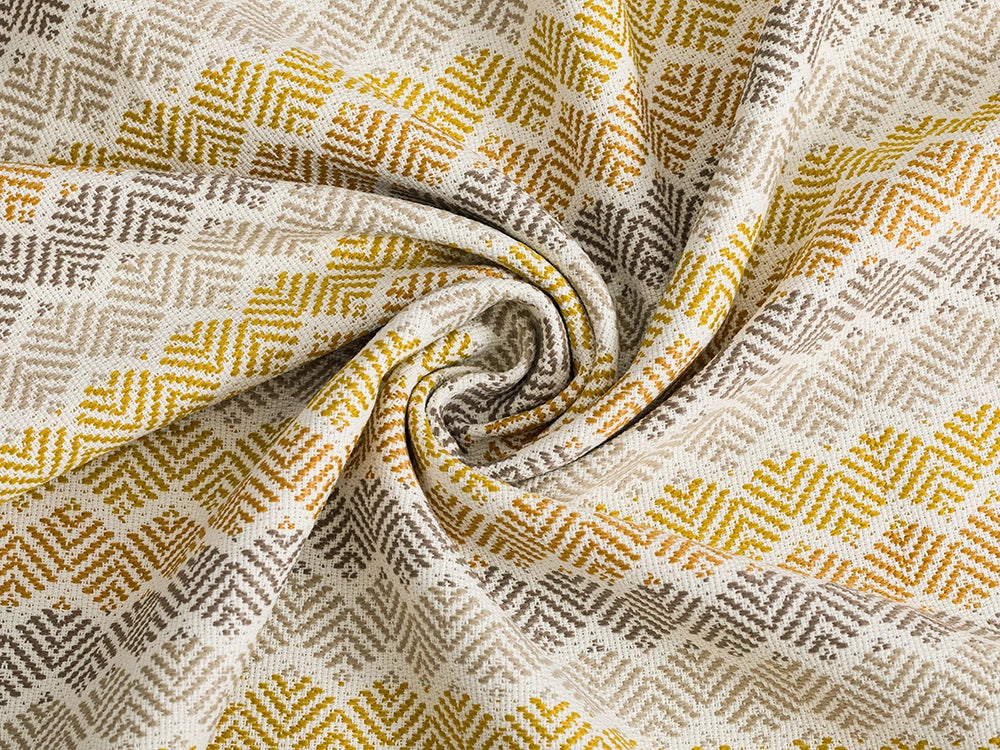 Mustard Chevron Upholstery Fabrics - Outdoor & Indoor