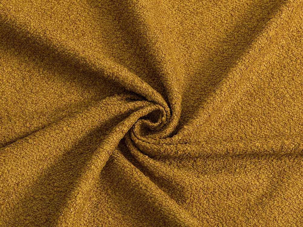 Mustard Boucle Upholstery Fabric - Textured & Cozy