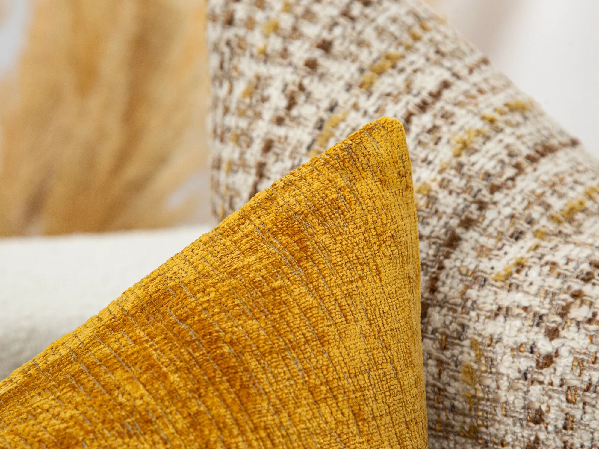 Mustard Gold Textured Pillow Cover