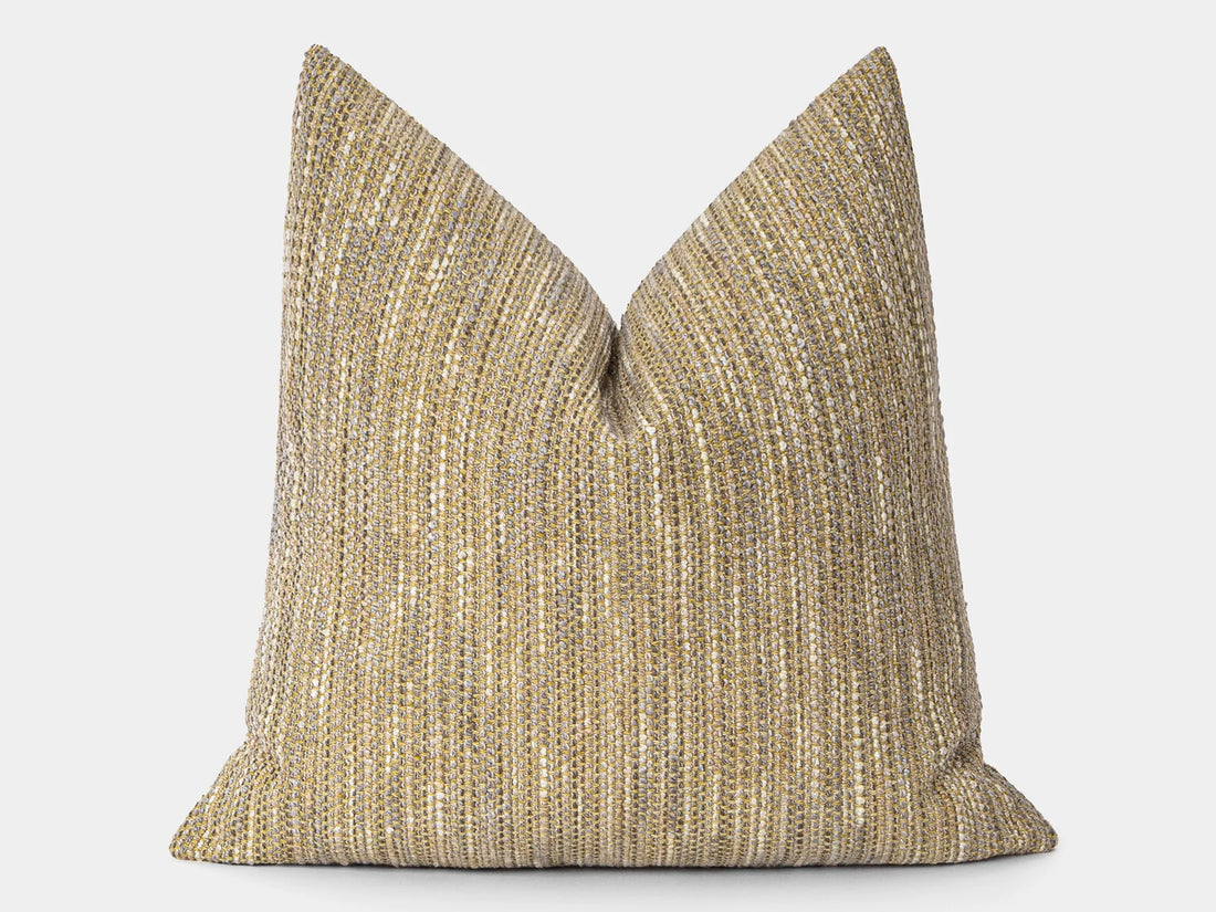 Dusty Yellow Boho Textured Pillow Cover