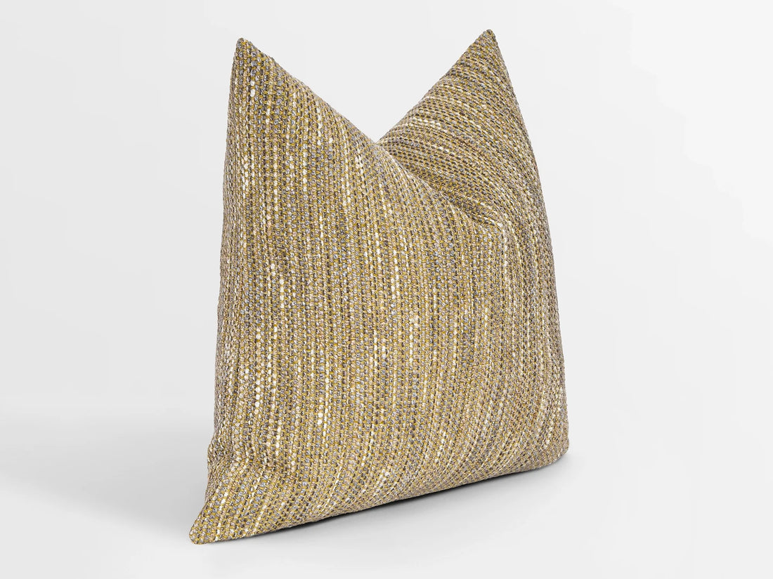 Dusty Yellow Boho Textured Pillow Cover