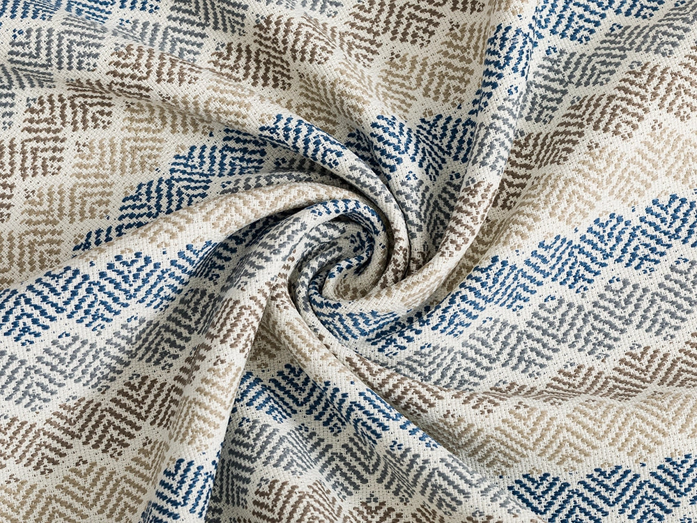 Navy Blue Chevron Upholstery Fabrics - Outdoor & Indoor