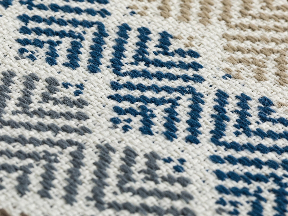 Navy Blue Chevron Upholstery Fabrics - Outdoor & Indoor