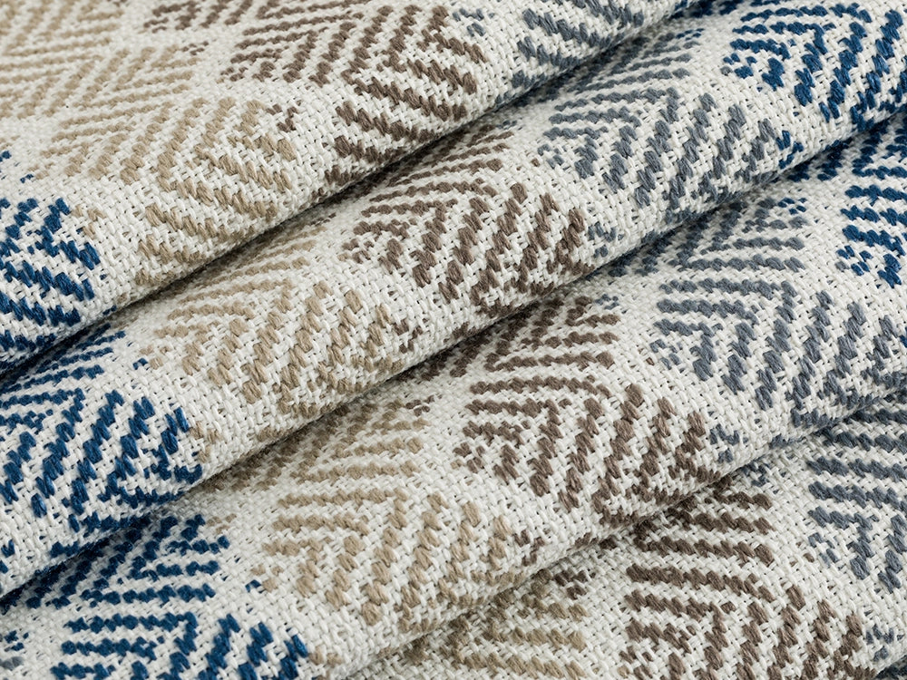Navy Blue Chevron Upholstery Fabrics - Outdoor & Indoor