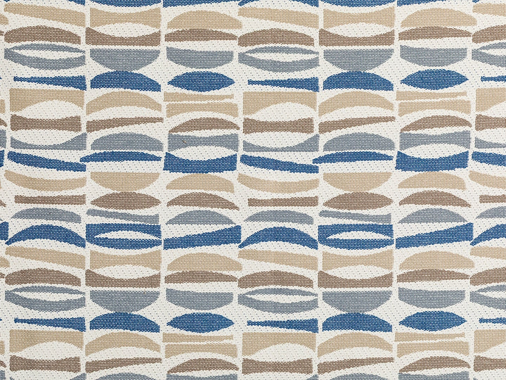 Navy Blue Geometric Upholstery Fabric - Outdoor & Indoor