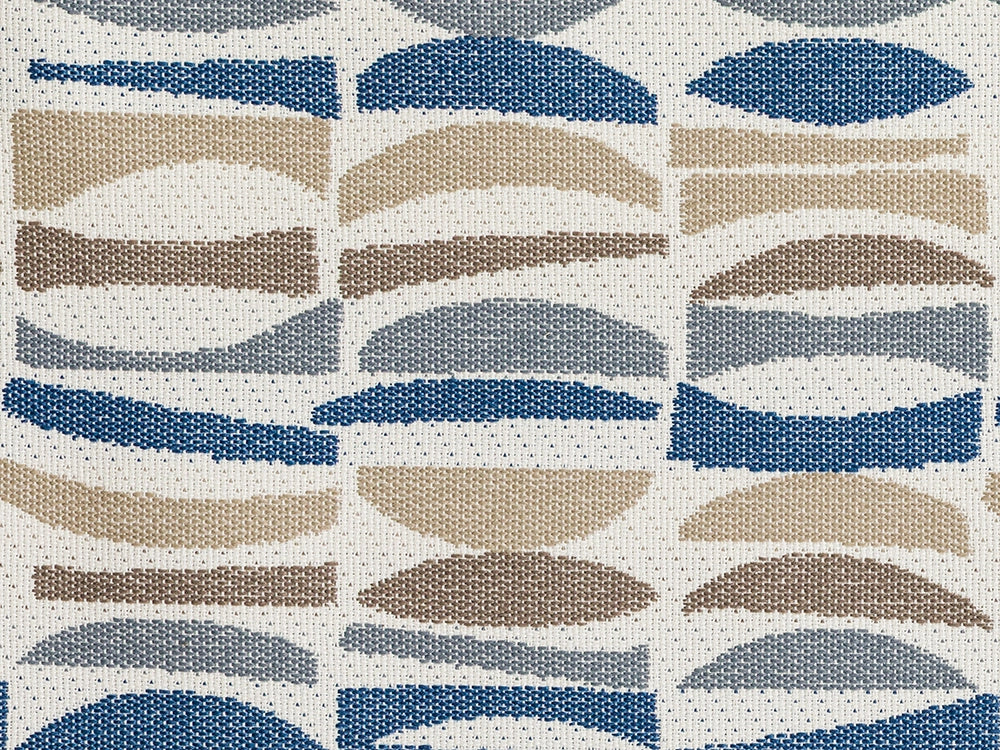 Navy Blue Geometric Upholstery Fabric - Outdoor & Indoor