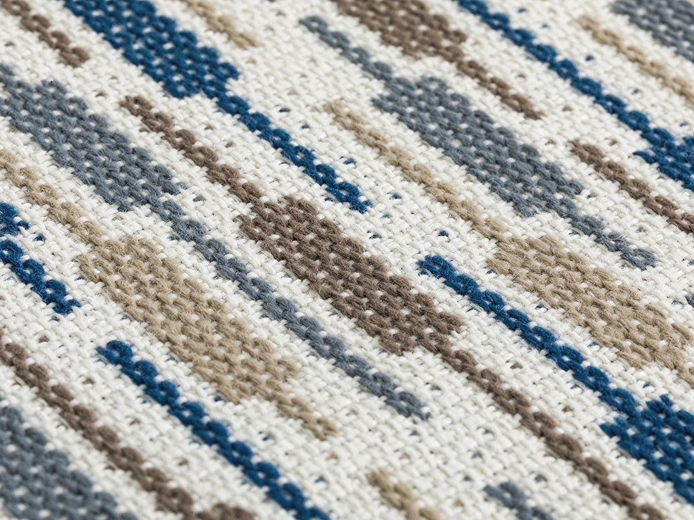 Navy Blue Striped Upholstery Fabric - Outdoor & Indoor
