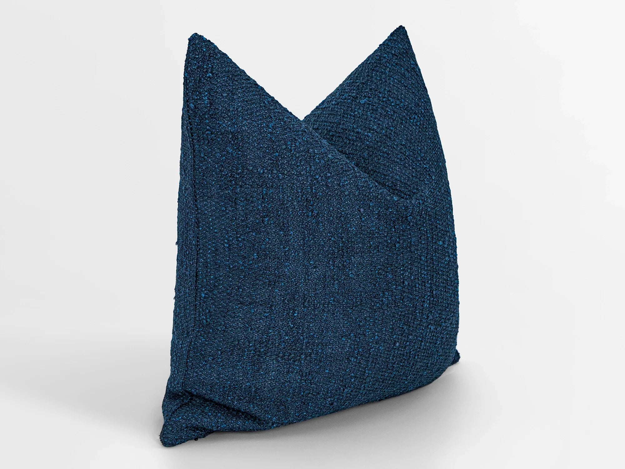 Navy Boho Boucle Pillow Cover