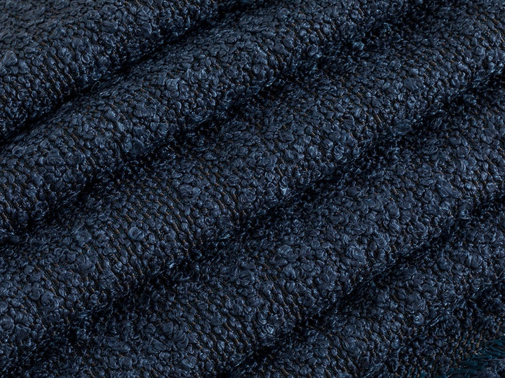 Navy Blue Boucle Upholstery Fabric - Textured & Royal
