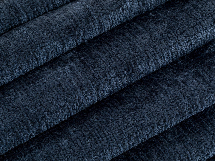 Navy Blue Chenille Upholstery Fabric - Textured & Silky