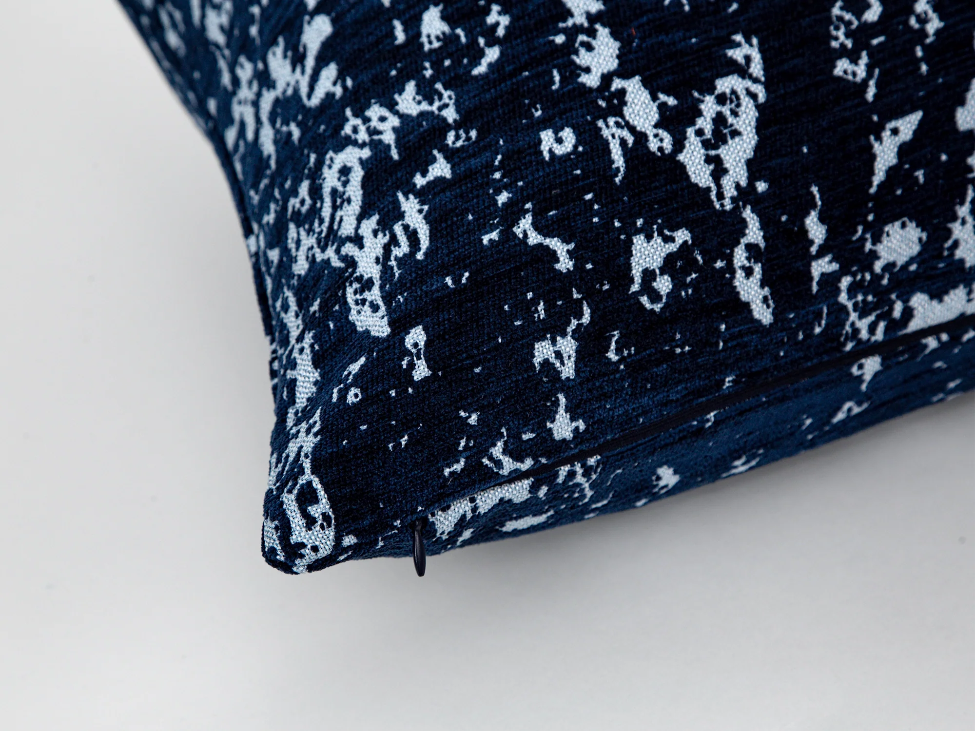 Navy Abstract Textured Pillow Cover