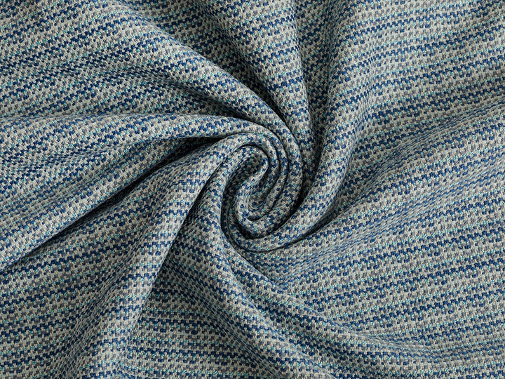 Navy Blue Outdoor Upholstery Fabrics - Linen Look & Woven