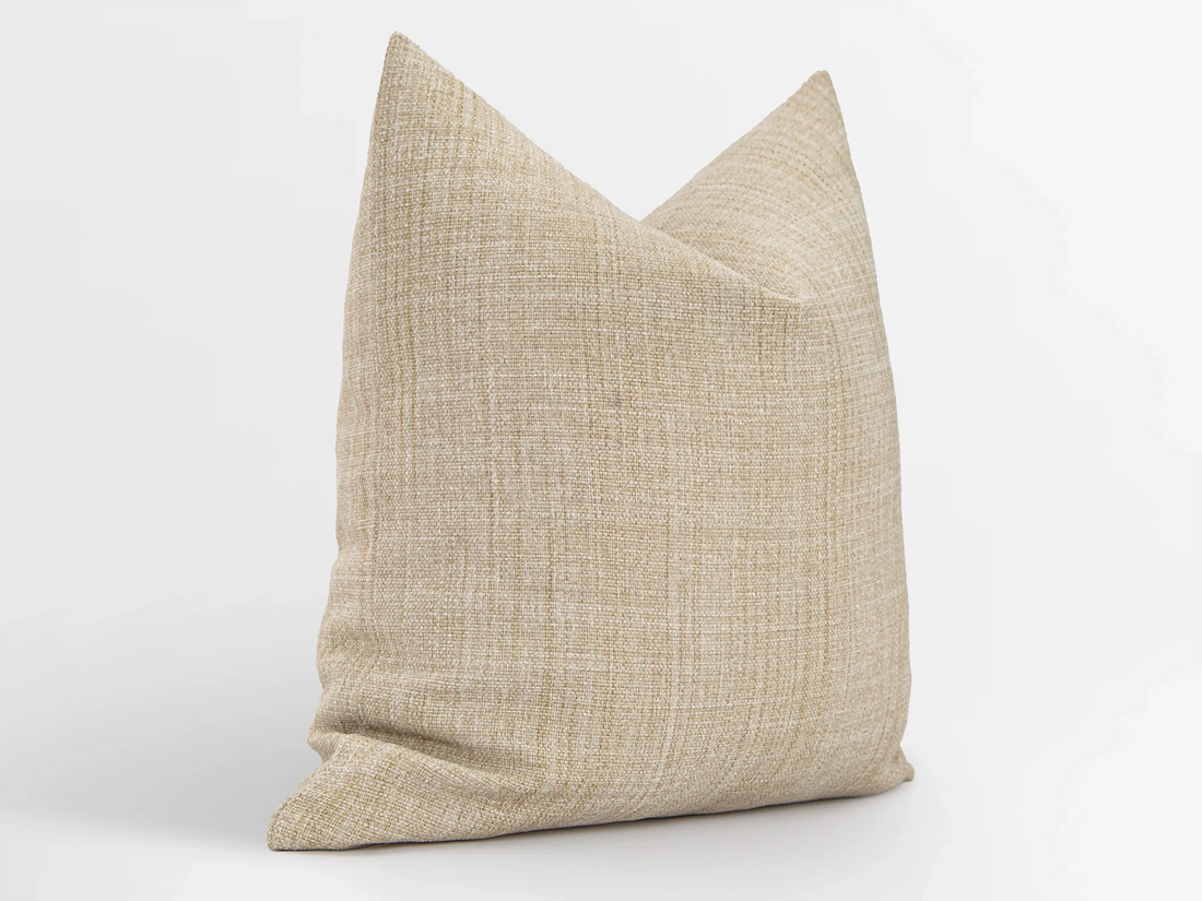 Earthy Beige Linen Pillow Cover