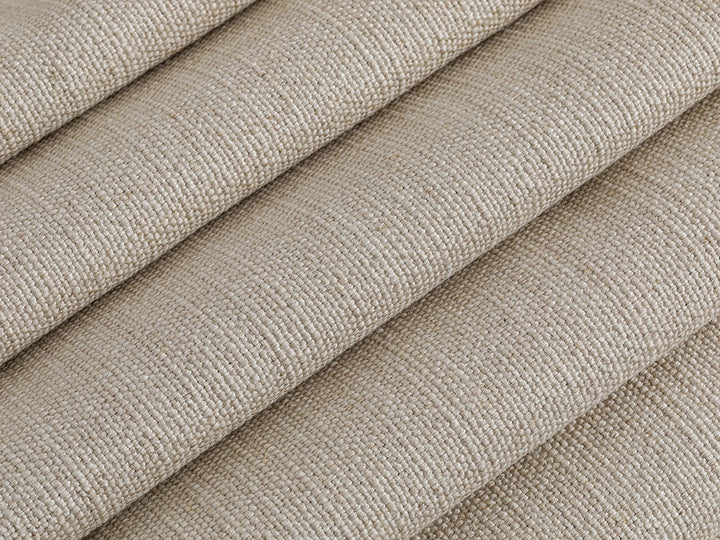 Neutral Beige Linen Look Upholstery Fabric - Woven & Heavy