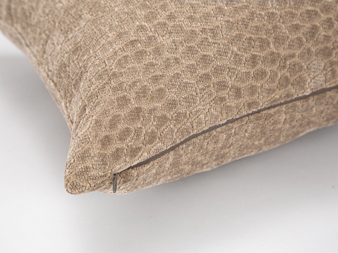 Beige Textured Pillow Cover
