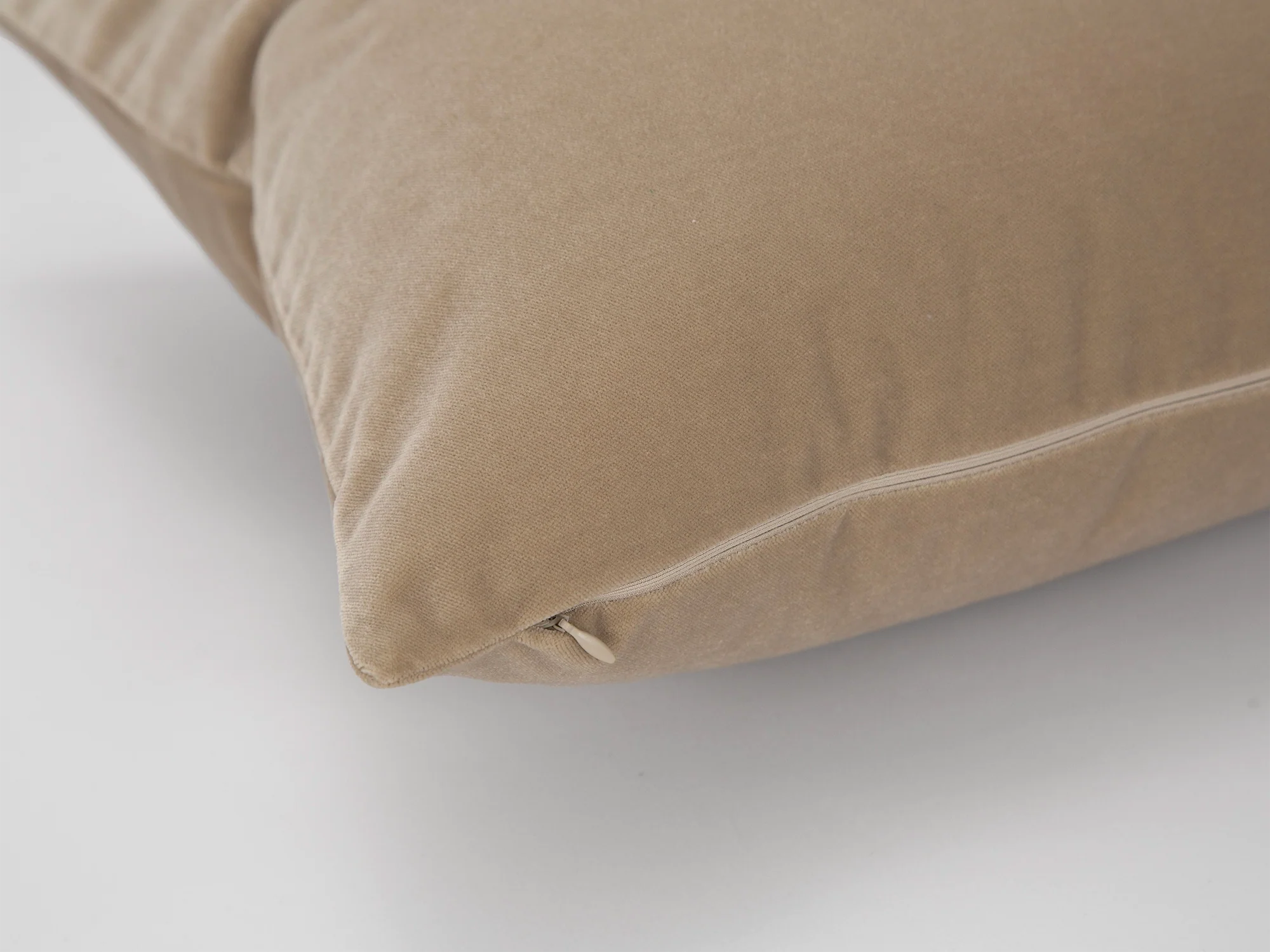 Beige Velvet Pillow Cover