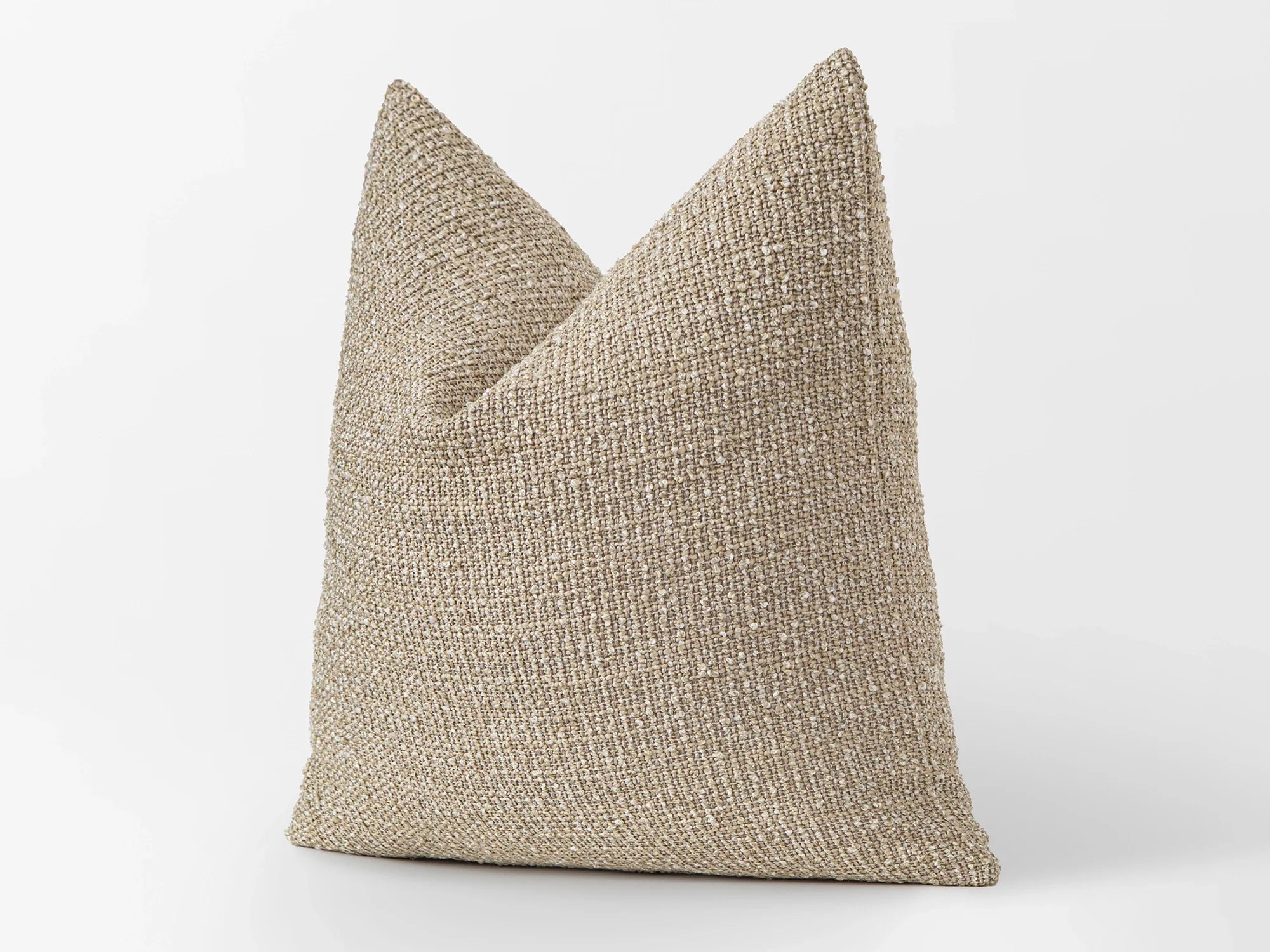 Beige Textured Boho Pillow Cover