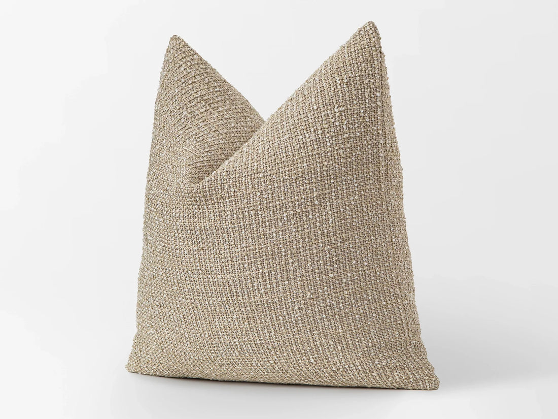 Beige Textured Boho Pillow Cover