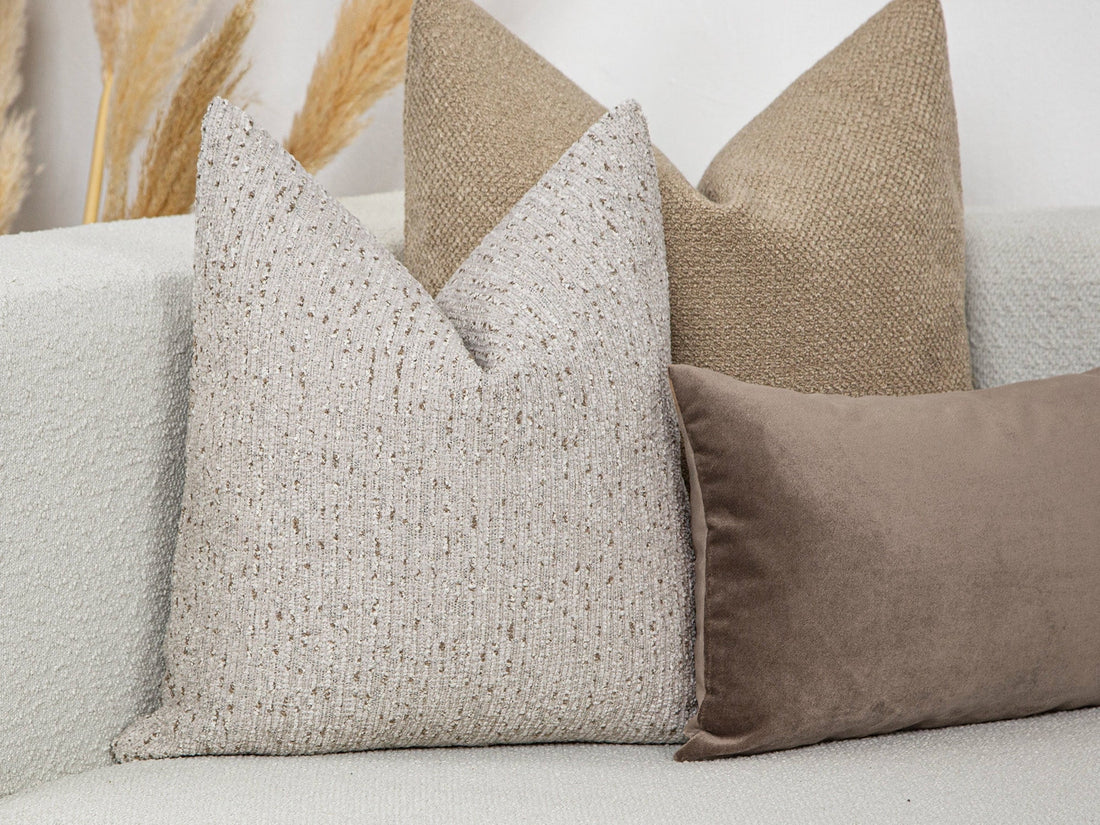 Neutral Nubby Textured Pillow Cover