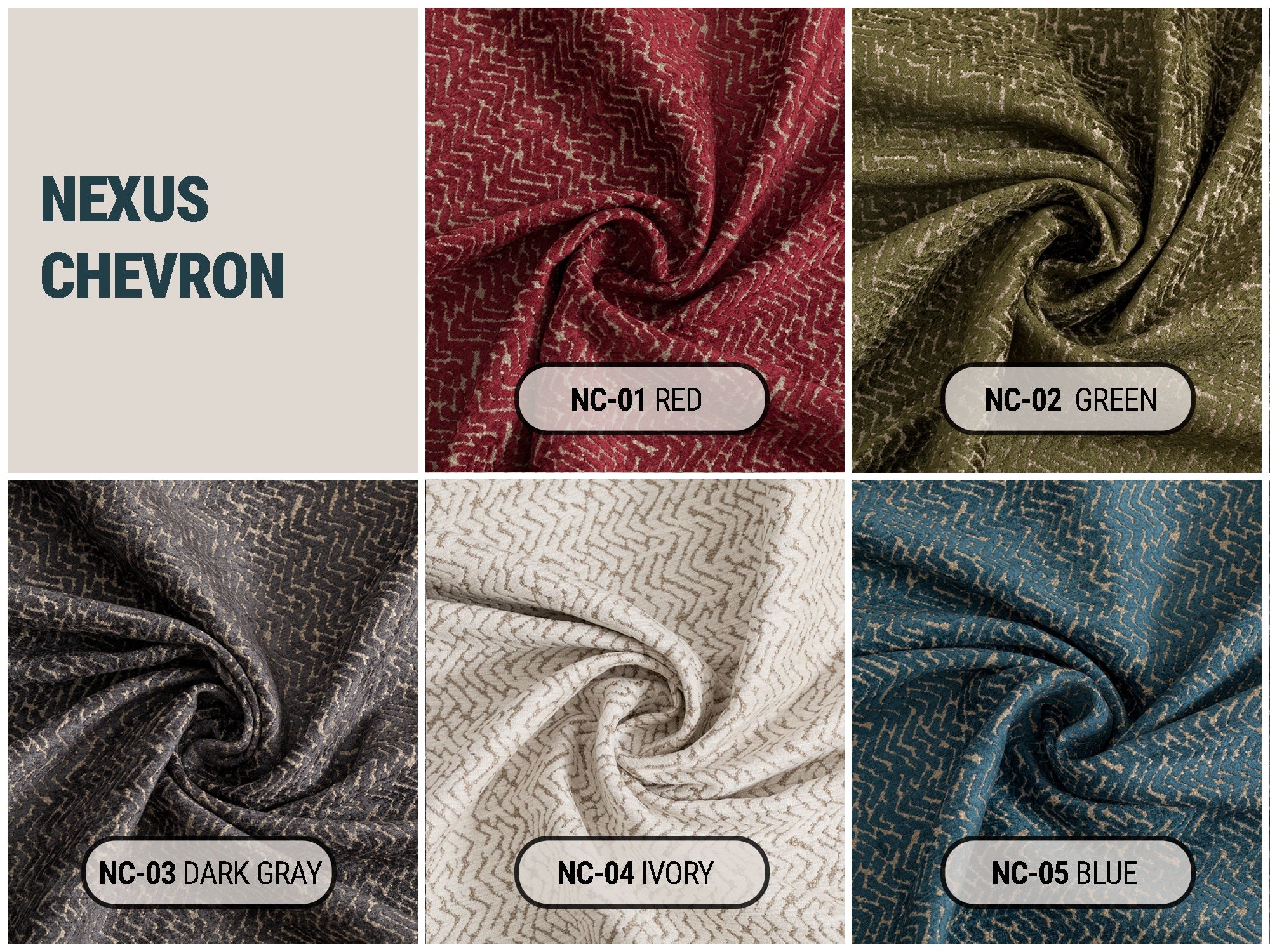 Chevron Textured Upholstery Fabric | Nexus Chevron