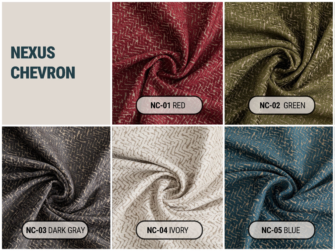 Chevron Textured Upholstery Fabric | Nexus Chevron
