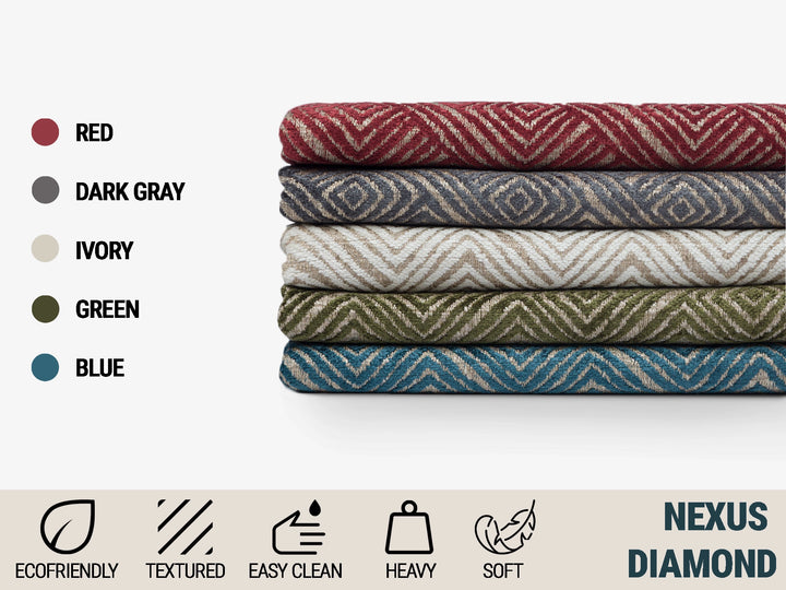 Textured Geometric Upholstery Fabric | Nexus Diamond