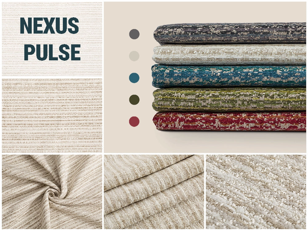 Striped Woven Upholstery Fabric | Nexus Pulse