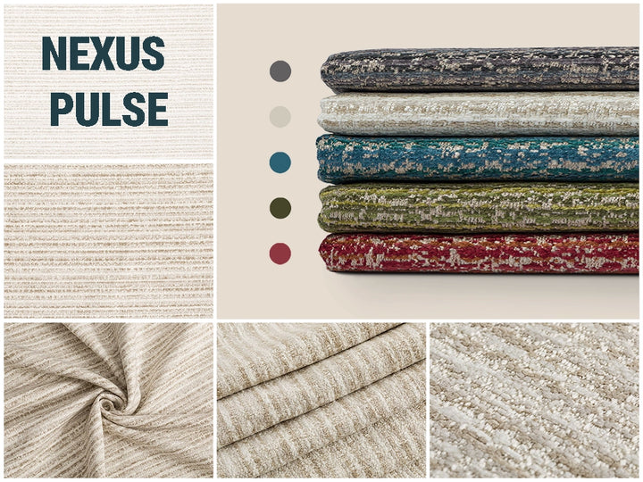 Striped Woven Upholstery Fabric | Nexus Pulse