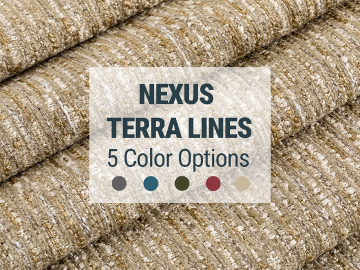 Striped Textured Upholstery Fabric | Nexus Terra Lines