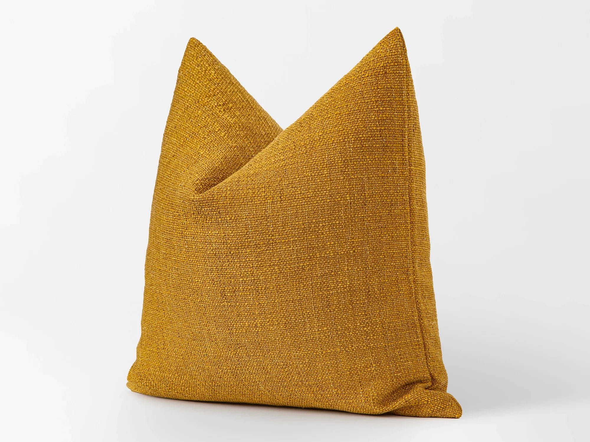Ochre Linen Pillow Cover