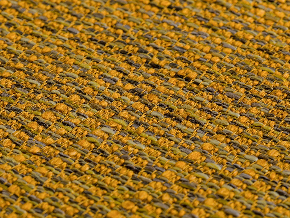 Ochre Woven Upholstery Fabric - Durable & Heavy