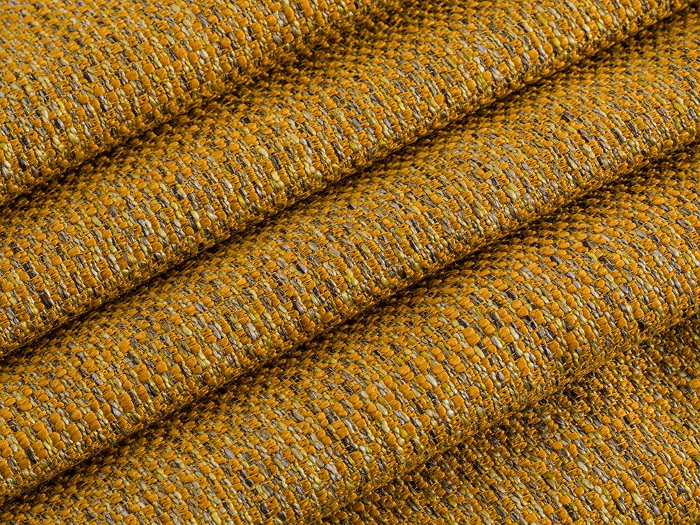 Ochre Woven Upholstery Fabric - Durable & Heavy