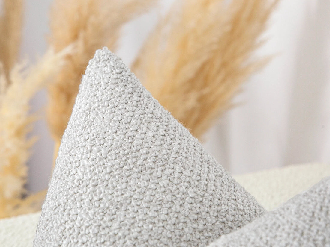 Off White Textured Pillow Cover