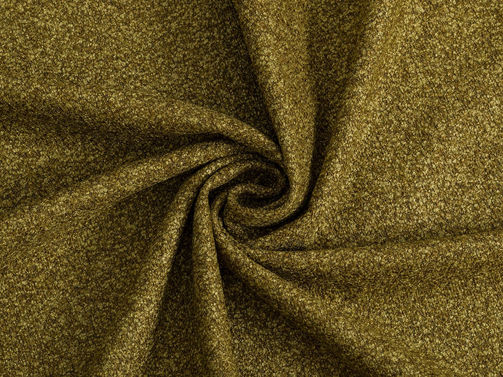 Oil Green Boucle Upholstery Fabric - Cozy & Textured