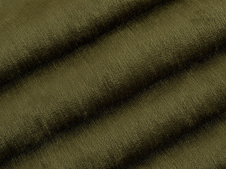 Olive Green Silky Upholstery Fabric - Luxury & Soft
