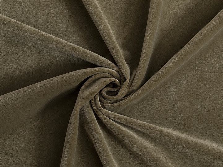 Olive Green Velvet Upholstery Fabric - Soft & Luxurious