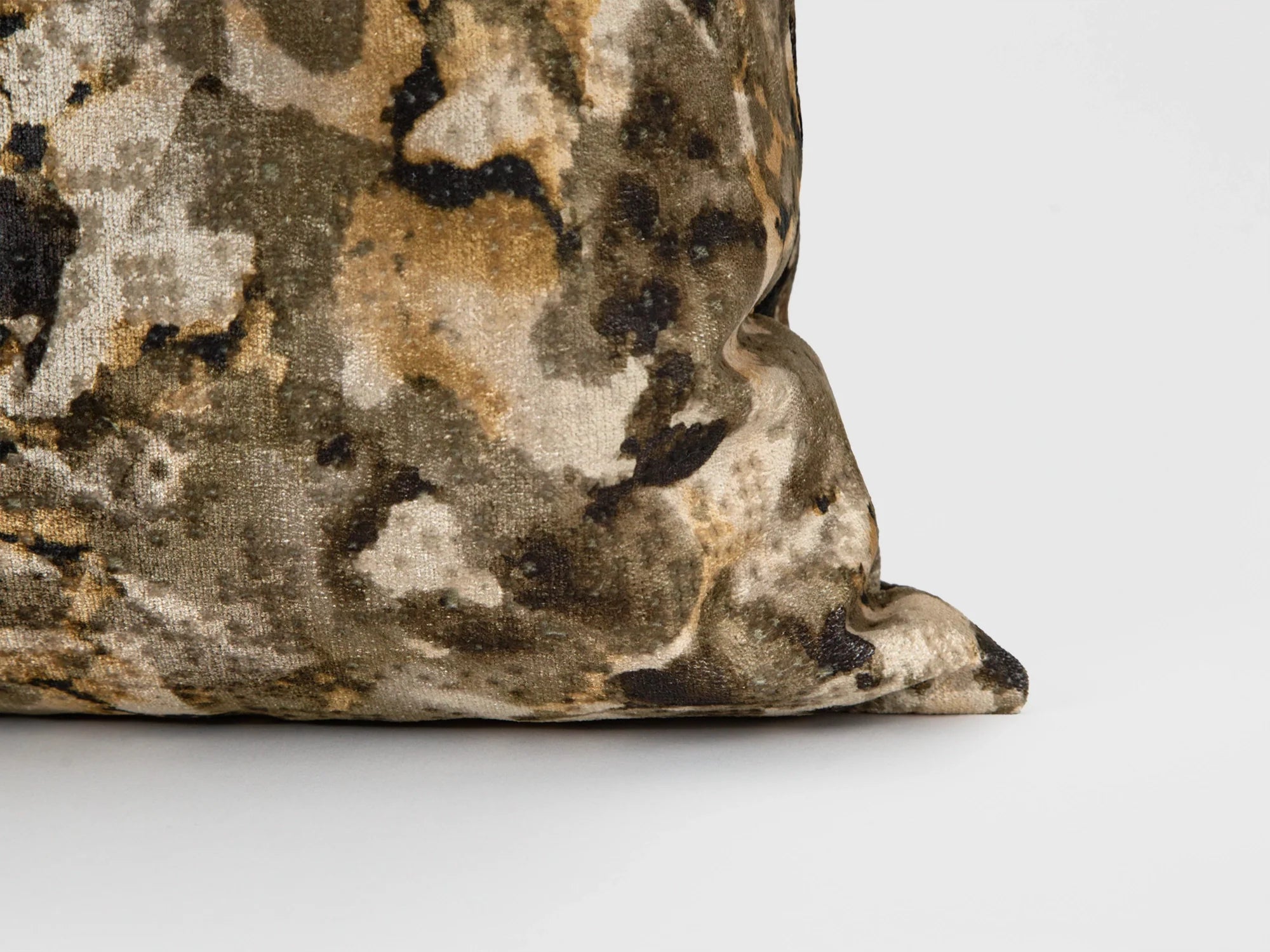 Antique Olive Watercolor Velvet Pillow Cover