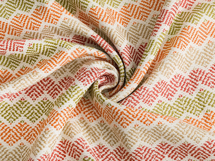 Orange Chevron Upholstery Fabrics - Outdoor & Indoor
