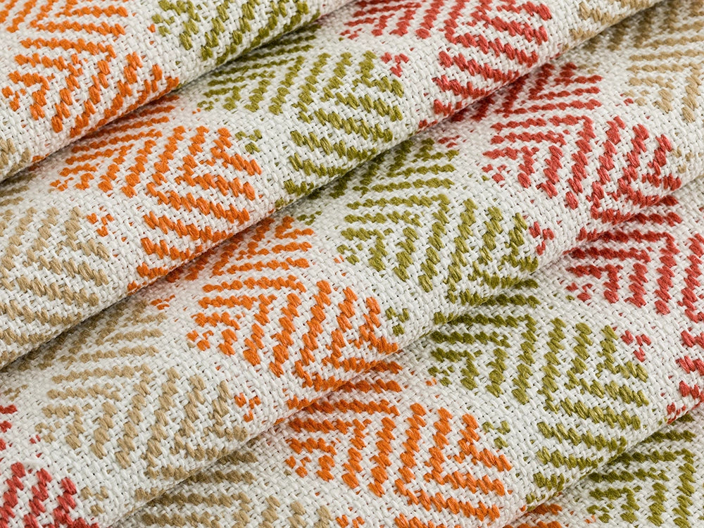 Orange Chevron Upholstery Fabrics - Outdoor & Indoor