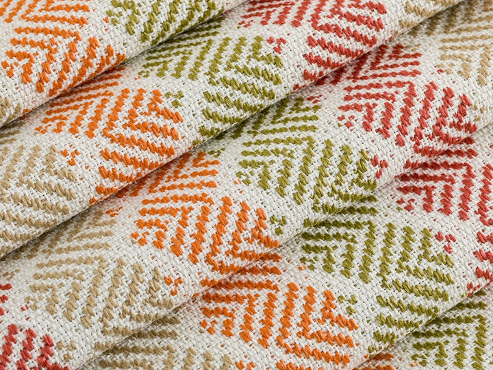 Orange Chevron Upholstery Fabrics - Outdoor & Indoor