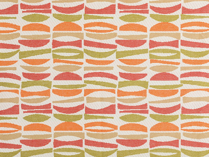 Orange Geometric Upholstery Fabric - Outdoor & Indoor
