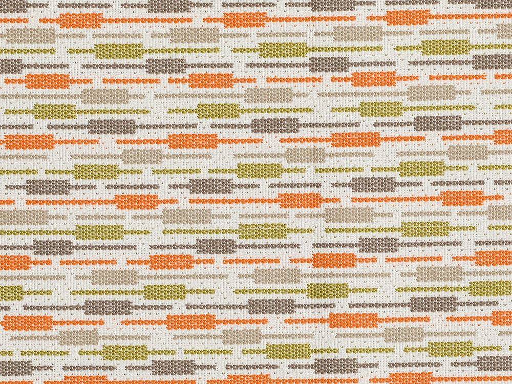 Orange Striped Upholstery Fabric - Outdoor & Indoor