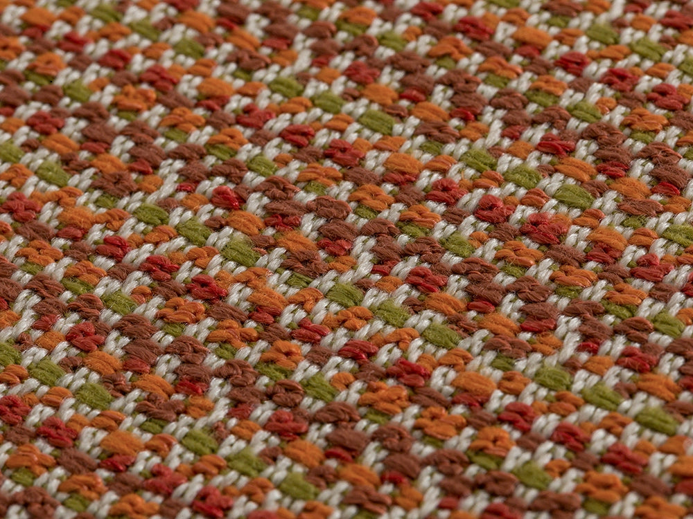 Orange Outdoor Upholstery Fabrics - Linen Look & Woven