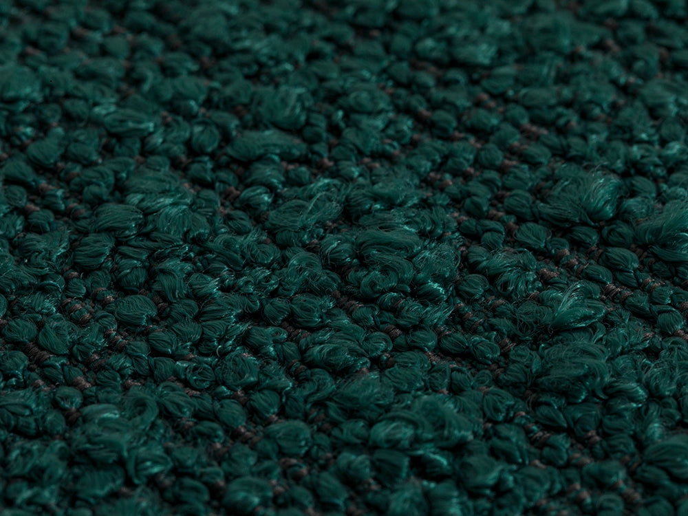Petrol Green Boucle Upholstery Fabric - Textured & Cozy