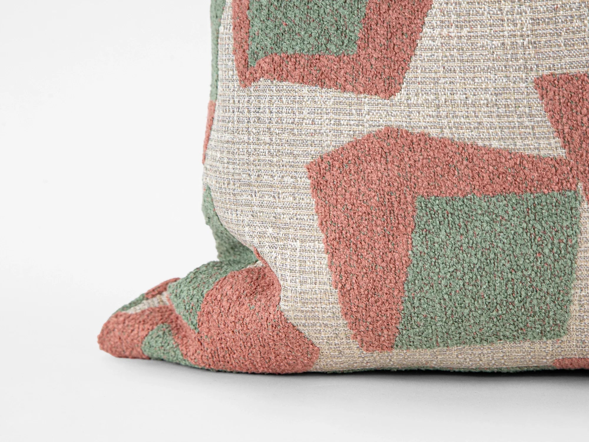 Pink Geometric Textured Pillow Cover